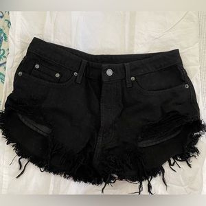 Carmar black jean shorts